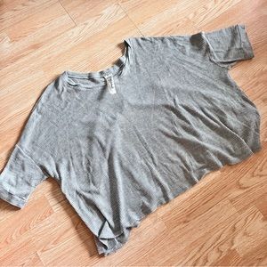 Oversized Free People Open Back Cropped Tee Size Medium